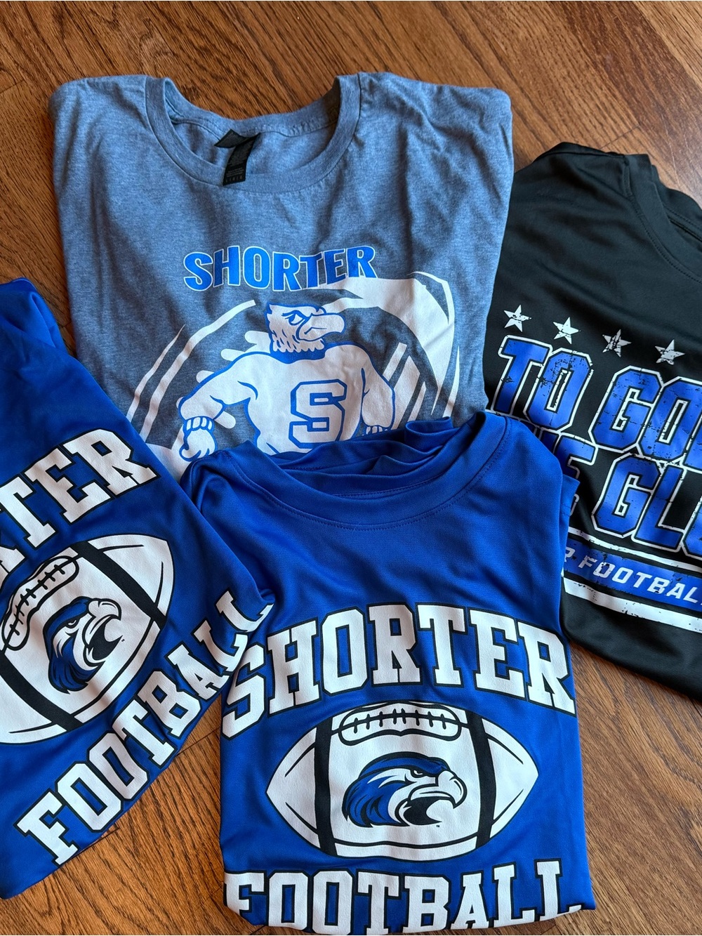adidas Blue and Gray Shorter Football Graphic Tee Pack